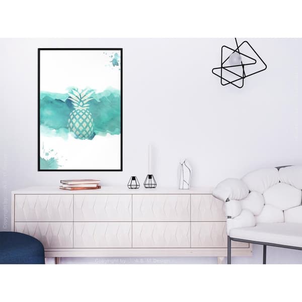Inramad Poster / Tavla - Pastel Pineapple