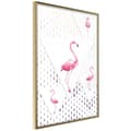 Miniatyrbild 1 av 11: Inramad Poster / Tavla - Flamingos and Triangles