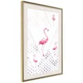 Miniatyrbild 9 av 11: Inramad Poster / Tavla - Flamingos and Triangles