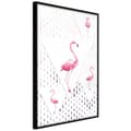 Miniatyrbild 1 av 11: Inramad Poster / Tavla - Flamingos and Triangles