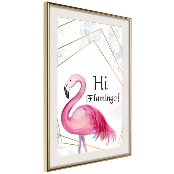 Inramad Poster / Tavla - Pink Visitor