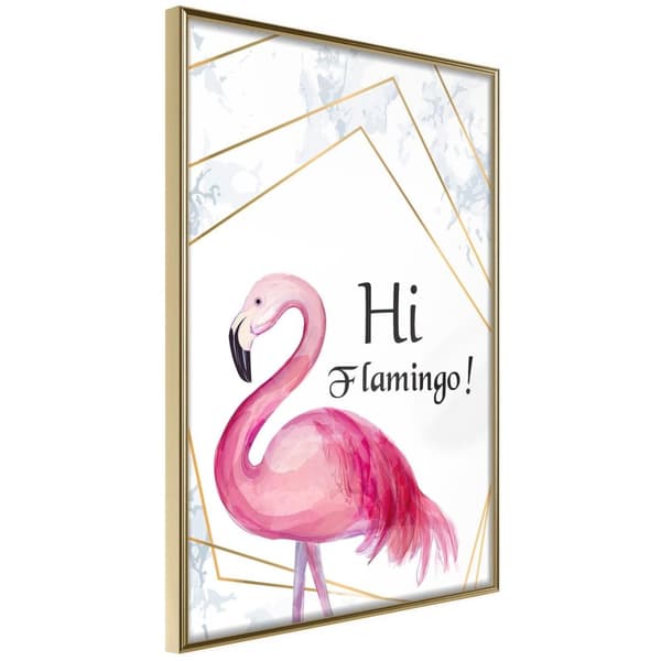 Inramad Poster / Tavla - Pink Visitor