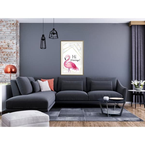 Inramad Poster / Tavla - Pink Visitor