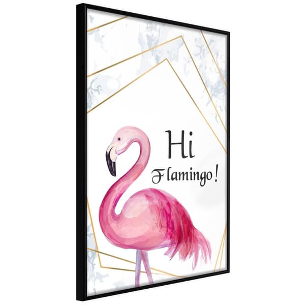 Inramad Poster / Tavla - Pink Visitor