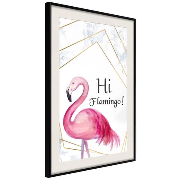 Inramad Poster / Tavla - Pink Visitor