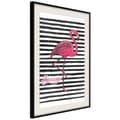 Miniatyrbild 4 av 11: Inramad Poster / Tavla - Flamingo on Striped Background