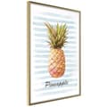 Miniatyrbild 1 av 11: Inramad Poster / Tavla - Pineapple on Striped Background