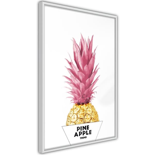 Inramad Poster / Tavla - Trendy Pineapple