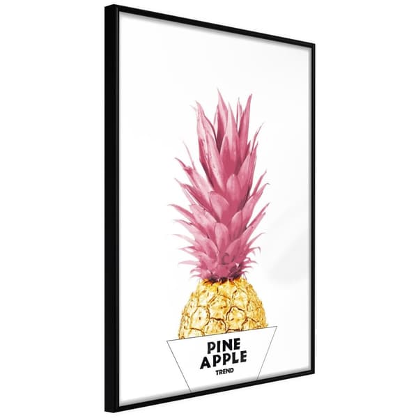 Inramad Poster / Tavla - Trendy Pineapple