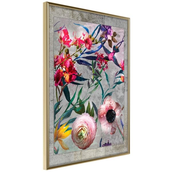 Inramad Poster / Tavla - Scattered Flowers