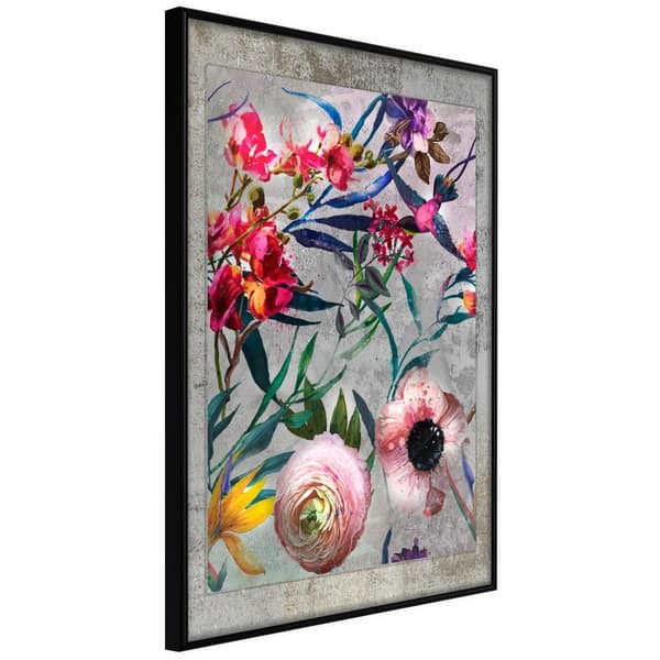 Inramad Poster / Tavla - Scattered Flowers