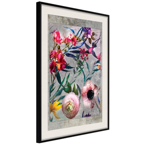 Inramad Poster / Tavla - Scattered Flowers