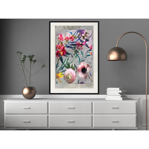 Inramad Poster / Tavla - Scattered Flowers