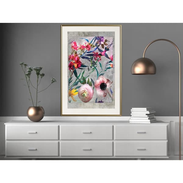 Inramad Poster / Tavla - Scattered Flowers