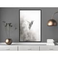 Miniatyrbild 2 av 11: Inramad Poster / Tavla - Hummingbird in Shades of Grey