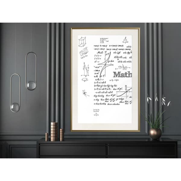 Inramad Poster / Tavla - Math Formulas