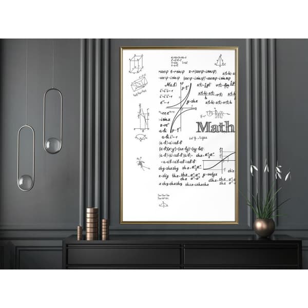Inramad Poster / Tavla - Math Formulas