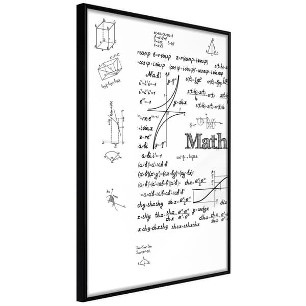 Inramad Poster / Tavla - Math Formulas