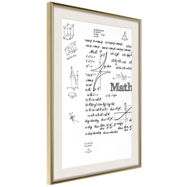 Inramad Poster / Tavla - Math Formulas