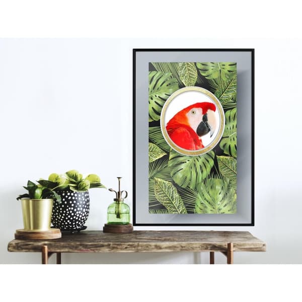 Inramad Poster / Tavla - Parrot Says Hi