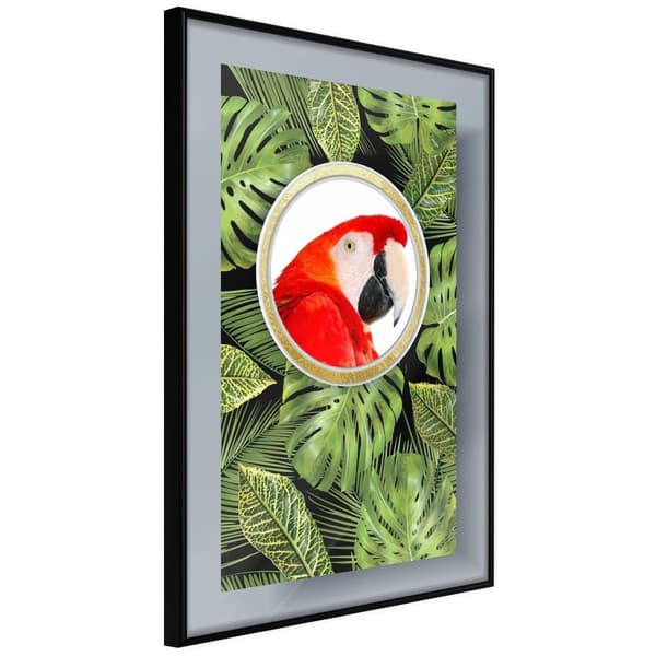 Inramad Poster / Tavla - Parrot Says Hi