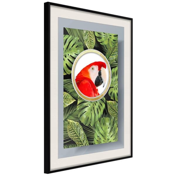 Inramad Poster / Tavla - Parrot Says Hi