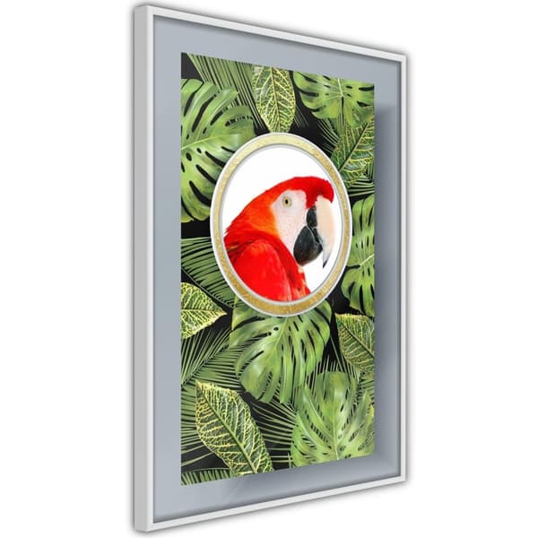 Inramad Poster / Tavla - Parrot Says Hi