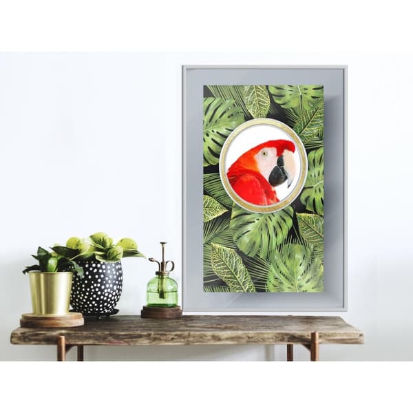 Inramad Poster / Tavla - Parrot Says Hi