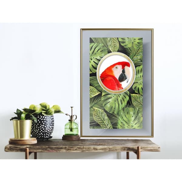 Inramad Poster / Tavla - Parrot Says Hi