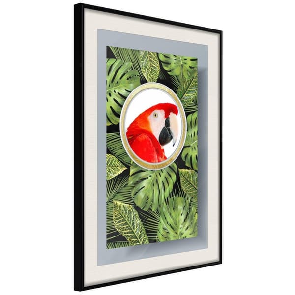 Inramad Poster / Tavla - Parrot Says Hi