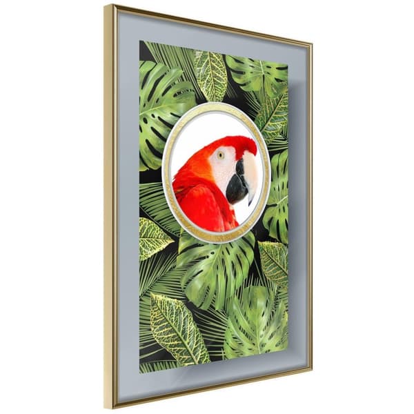 Inramad Poster / Tavla - Parrot Says Hi