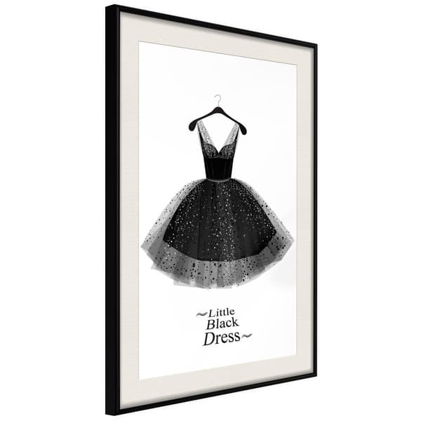Inramad Poster / Tavla - LBD Svart ram med passepartout 20x30