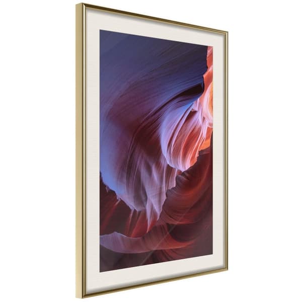 Inramad Poster / Tavla - Shades of Purple I Guldram med passepartout 40x60