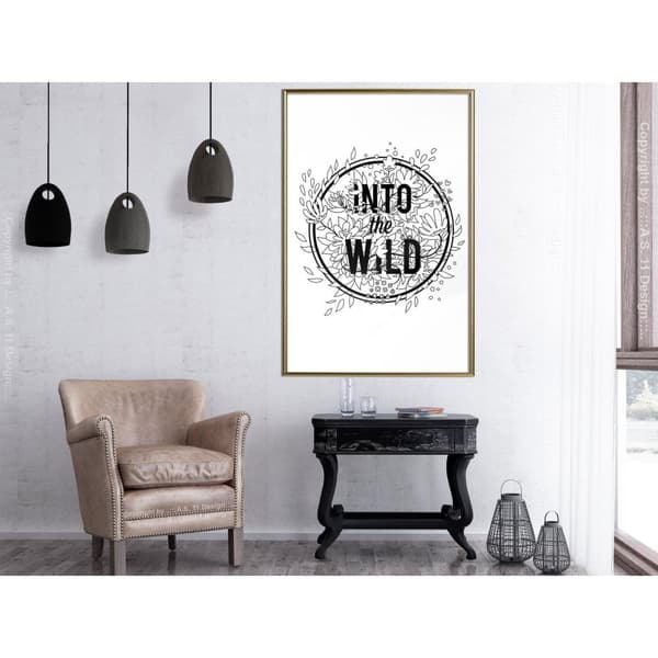 Inramad Poster / Tavla - Connect with Nature