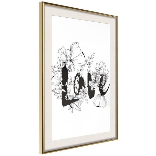 Inramad Poster / Tavla - Blossoming Love