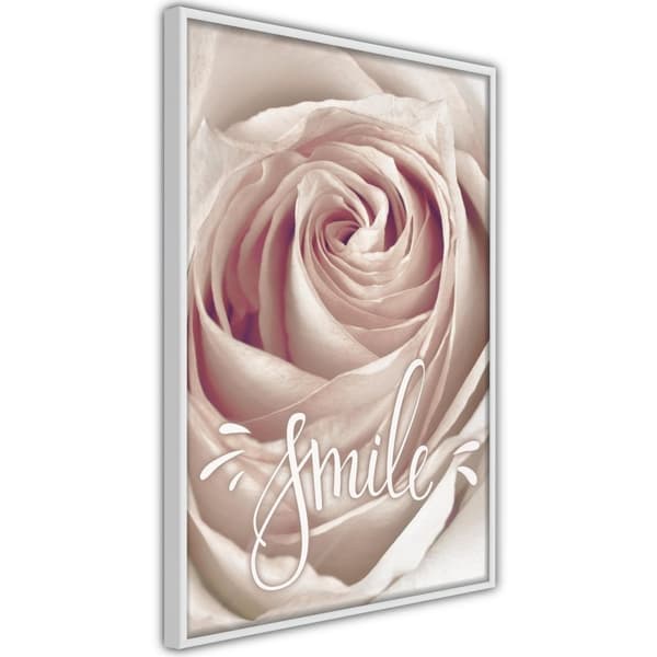 Inramad Poster / Tavla - Rose with a Message