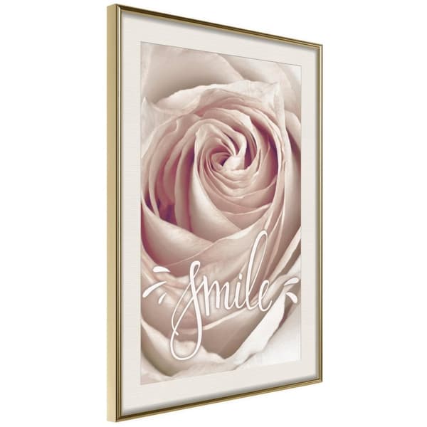 Inramad Poster / Tavla - Rose with a Message