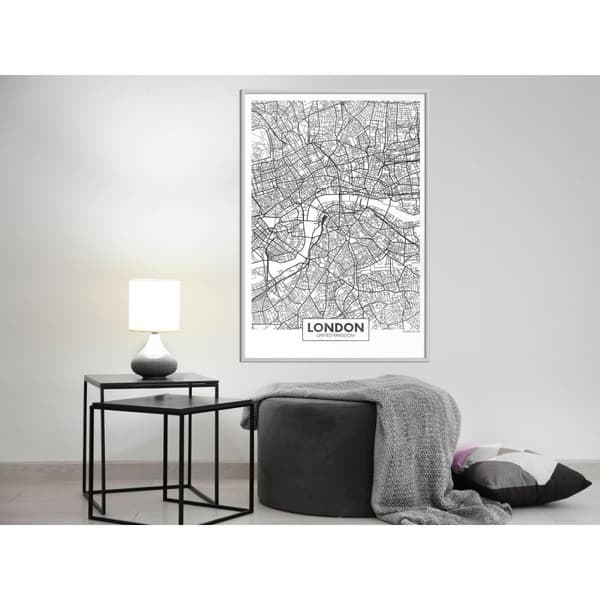 Inramad Poster / Tavla - City Map: London