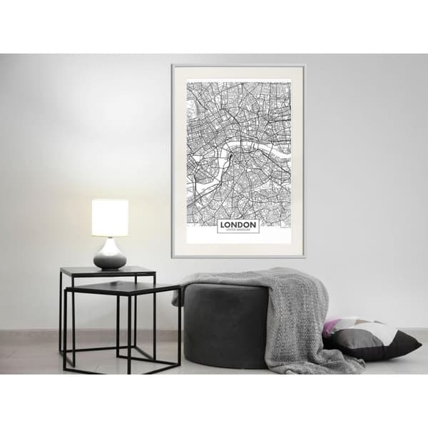 Inramad Poster / Tavla - City Map: London