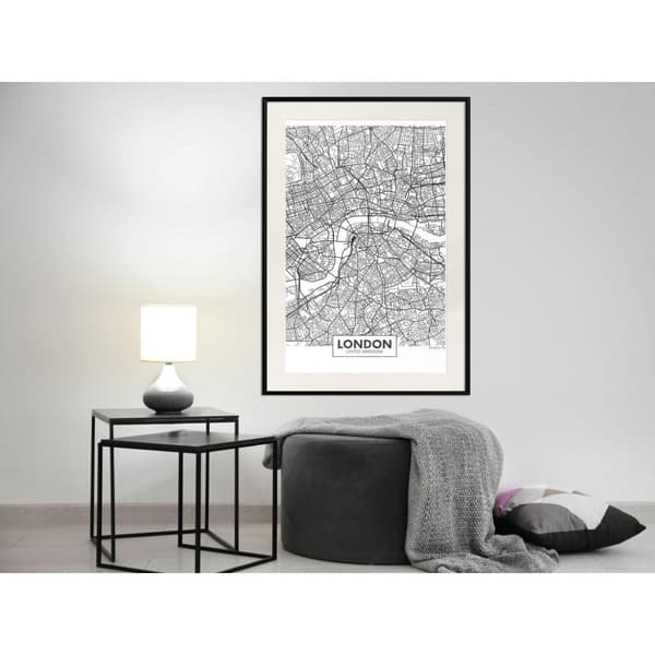 Inramad Poster / Tavla - City Map: London