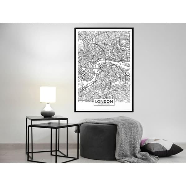 Inramad Poster / Tavla - City Map: London