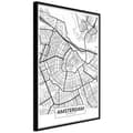 Miniatyrbild 1 av 11: Inramad Poster / Tavla - City map: Amsterdam