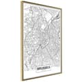 Miniatyrbild 1 av 11: Inramad Poster / Tavla - City map: Brussels
