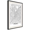 Miniatyrbild 4 av 11: Inramad Poster / Tavla - City map: Brussels