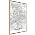 Miniatyrbild 1 av 11: Inramad Poster / Tavla - City map: Frankfurt