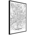 Miniatyrbild 1 av 11: Inramad Poster / Tavla - City map: Frankfurt