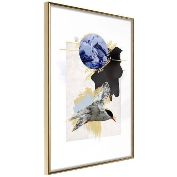Inramad Poster / Tavla - Abstraction with a Tern