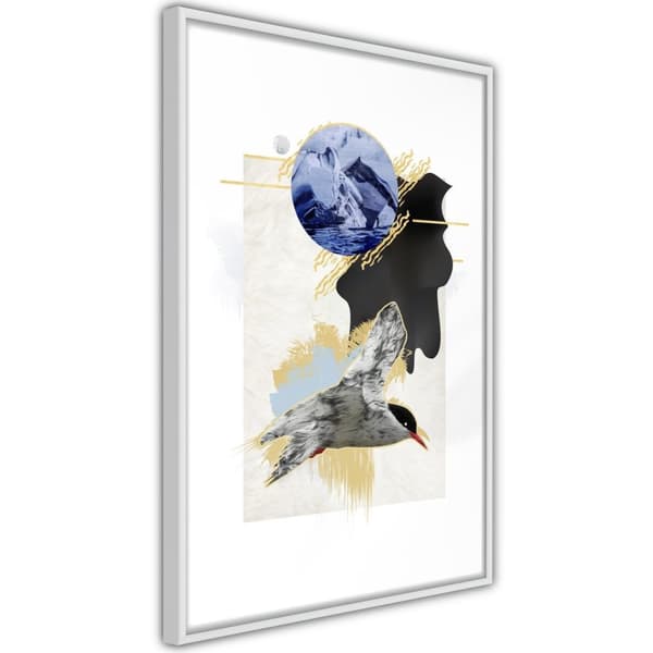 Inramad Poster / Tavla - Abstraction with a Tern