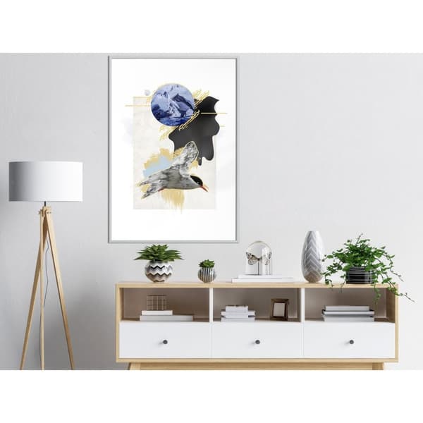 Inramad Poster / Tavla - Abstraction with a Tern