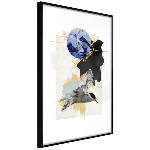 Inramad Poster / Tavla - Abstraction with a Tern